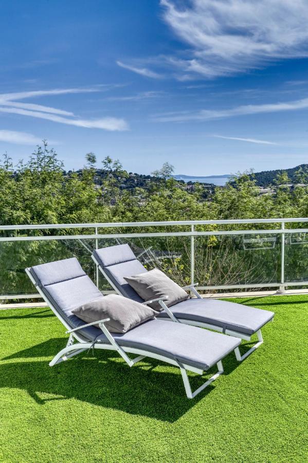 Beautiful Contemporary Villa With Sea View, Heated Swimming Pool, Near Saint Tropez Cavalaire-sur-Mer Dış mekan fotoğraf